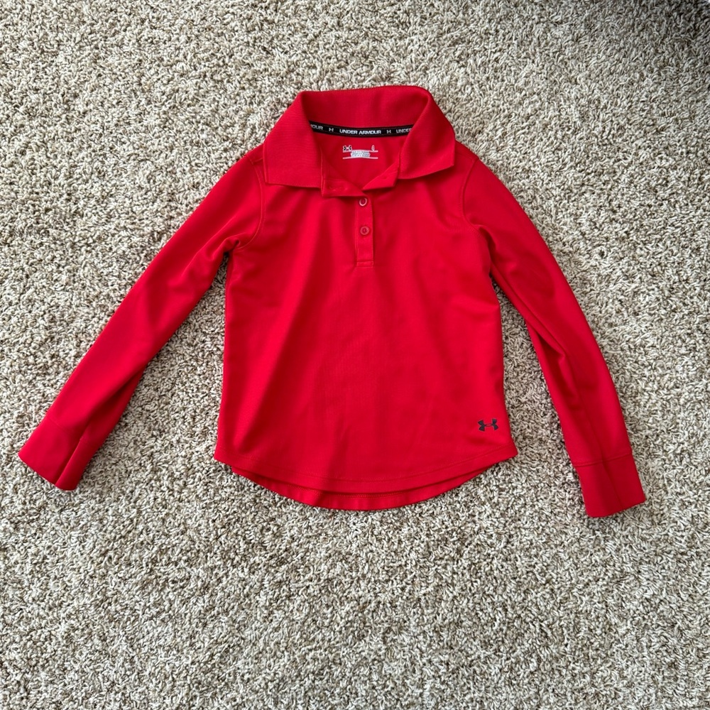 Boys Under Armour long sleeve polo